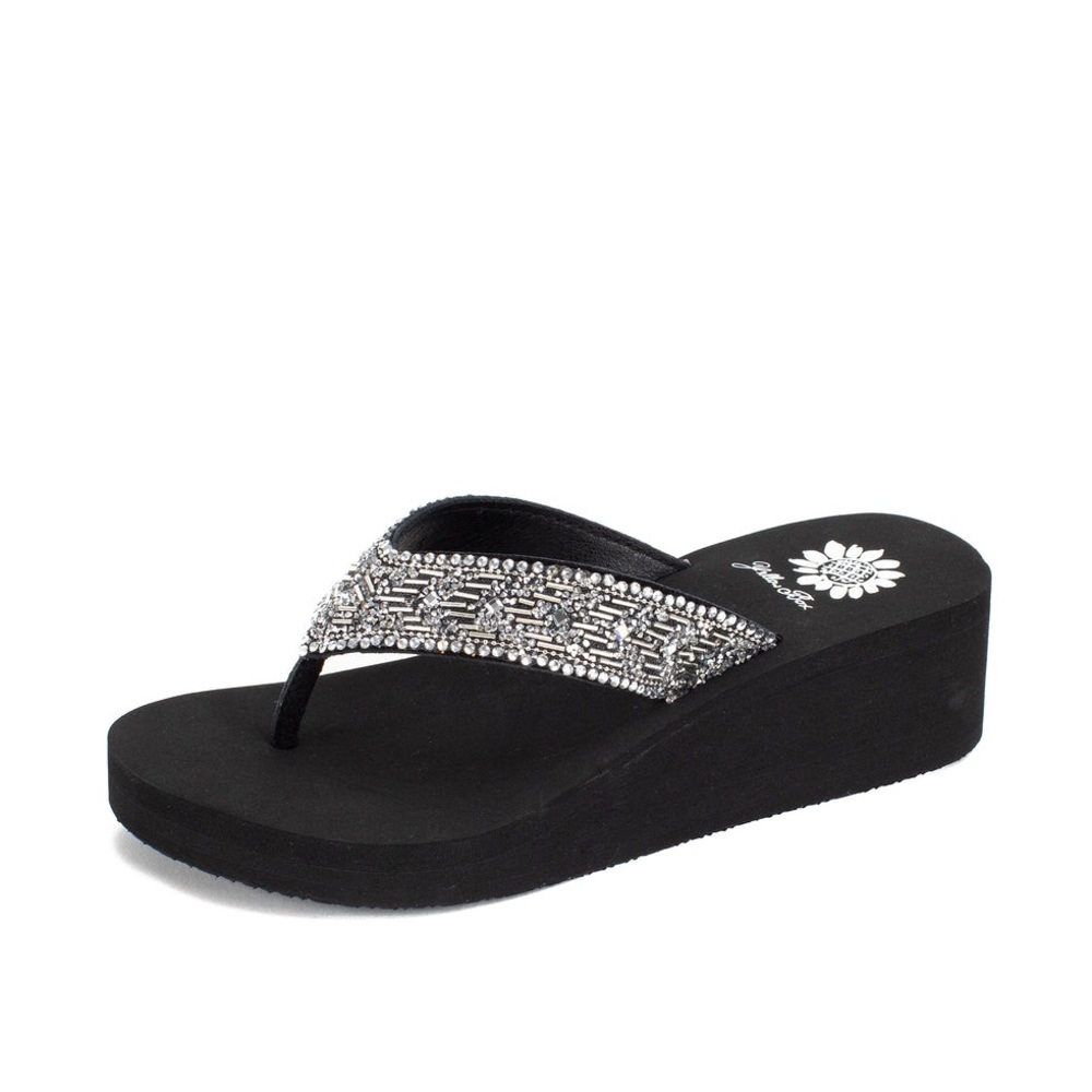 Yellow box Salima  CLEAR Wedge Sandal MEDIUM WIDTH FIRM PRICE ( no bargains)